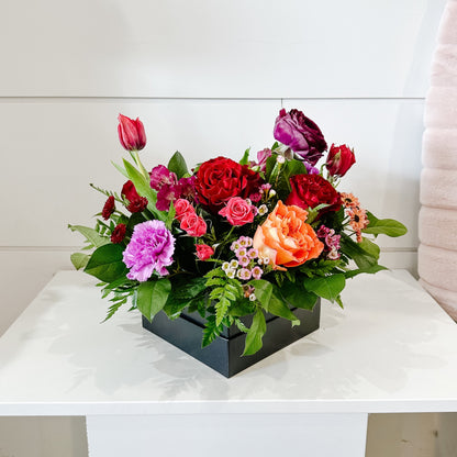 "Bold & Beautiful" Floral Box Arrangement