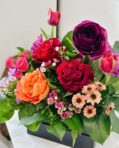 "Bold & Beautiful" Floral Box Arrangement