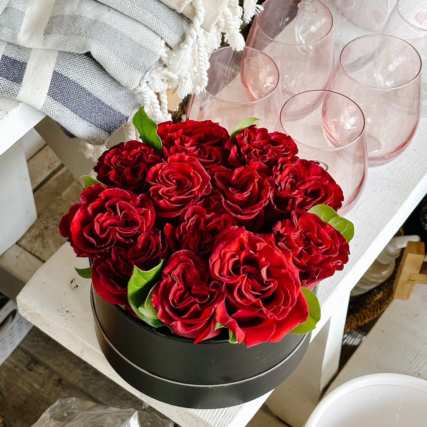 A Box of a Dozen Red Roses