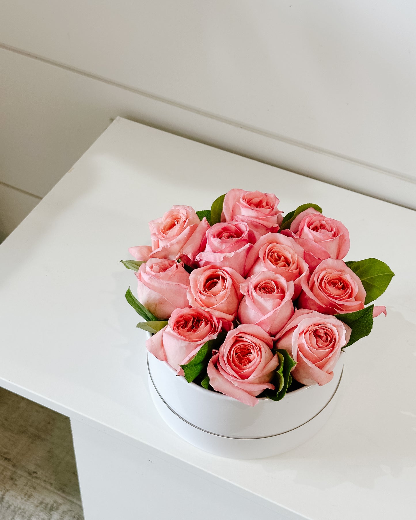 A Dozen Pink Roses Floral Box