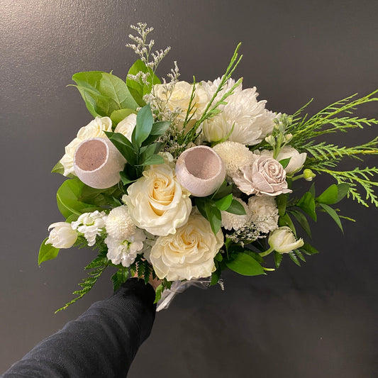 "All White Christmas" Bouquet