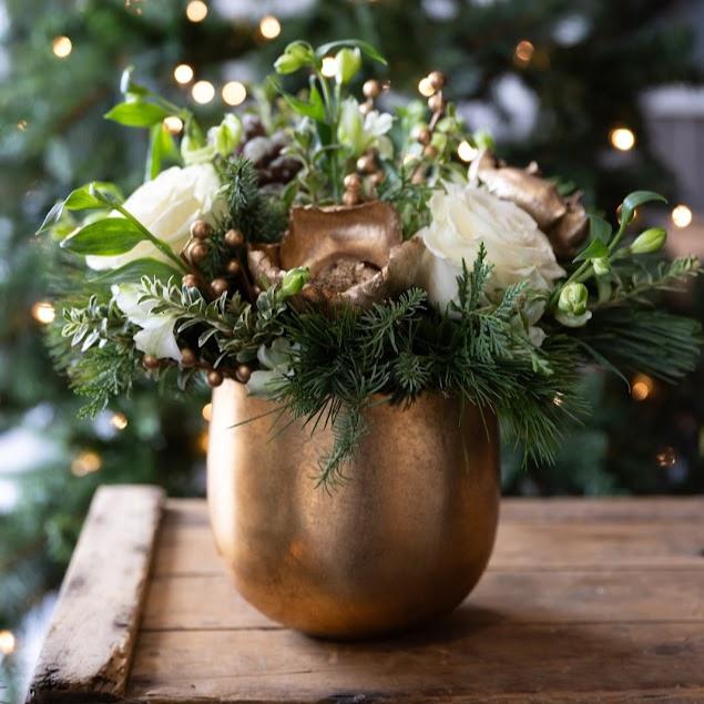 "A Golden Noel" Floral Arrangement